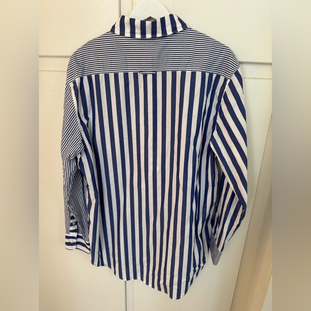 Solid & Striped Button Down Shirt Tunic - image 3